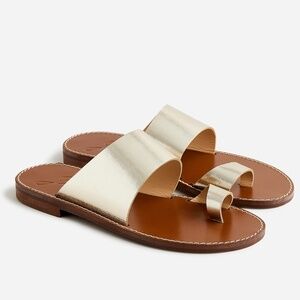 J.Crew Marta Metallic Toe Ring Sandal 8.5 Platino Gold NIB SOLD OUT!